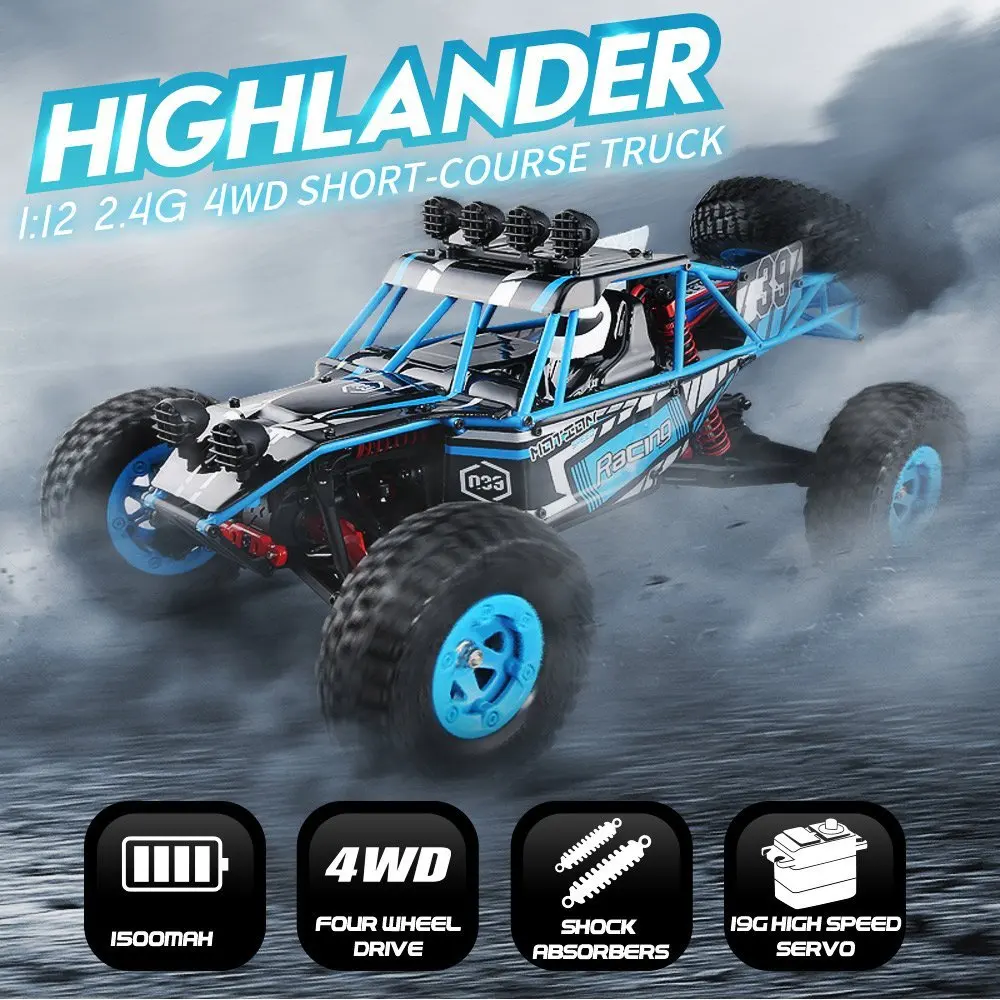 JJR/C JJRC Q39 RC автомобиль Highlander 2,4 GHz 1:12 4WD RTR пустыня внедорожный автомобиль короткопроходный грузовик