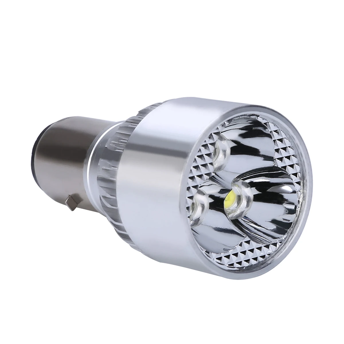 1PC BA20D 9W Motorcycle Tricycle Headlight 3LED White Light Bulb Aircraft Aluminum Integrated High Condenser Lens