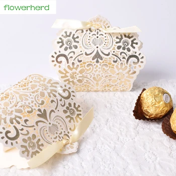 

15-50pcs/lot Beauty Candy Box Gift Box Cookie Box Wedding Decoration Party Supply Laser Cut Wedding Favor Candy Box