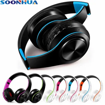 

SOONHUA Portable Wireless Bluetooth V4.0 Sports Headphone Hifi Stereo Waterproof Earphone With Plug In Card Mic For Tablet Phone