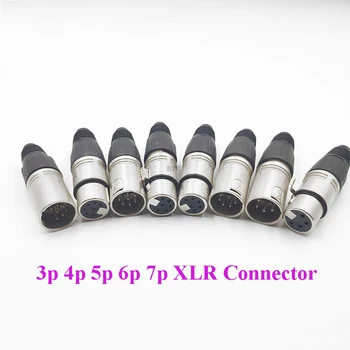 

3P 4P 5P 6P 7P XLR Microphone Audio Cable Plug 3/4/5/6/7 Pin XLR Male Female Connector Cable Terminals for MIC Solder Connectors