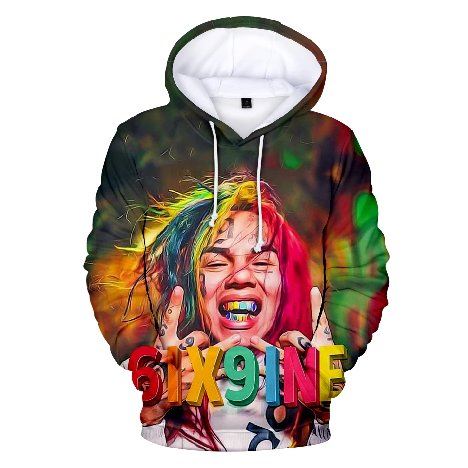 Рэппер 6ix9ine толстовки с капюшоном для мужчин/для женщин 3D принт уличная одежда
