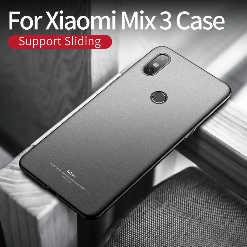 

MSVII Phone Cases for Xiaomi Mix 3 Case Hard Scrub Back Cover for Xiaomi MIX3 Slide Phone Covers Ultra-slim Anti-Fingerprint