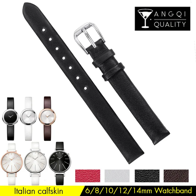Woman's Calf Leather Watch Band For Calvin Klein CK K3E236 K2B231 K3N231 WatchStrap Watchband Bracelet 12mm 14mm Replacement Man
