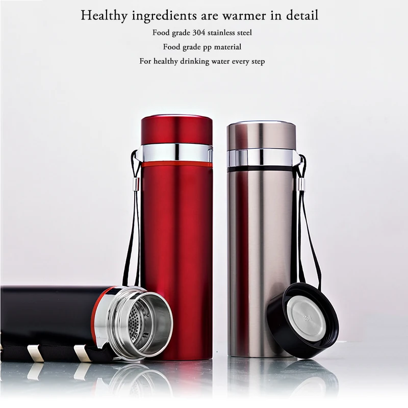 YiHAO бутылка для воды Новая Модная креативная реклама бизнес нержавеющая сталь автомобильная чашка Двойная матовая вакуумная изоляционная чашка