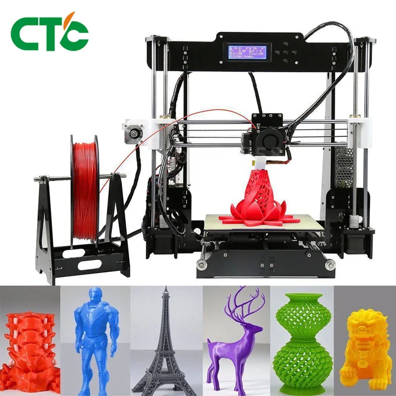 CTC A8 i3 Impresora 3D Printer High Precision Imprimante 3D DIY Kit With Aluminium Extruder Hotbed SD Card Build Tools Filament CTC A8 i3 Impresora 3D Printer High Precision Imprimante 3D DIY Kit With Aluminium Extruder Hotbed SD Card Build Tools Filament