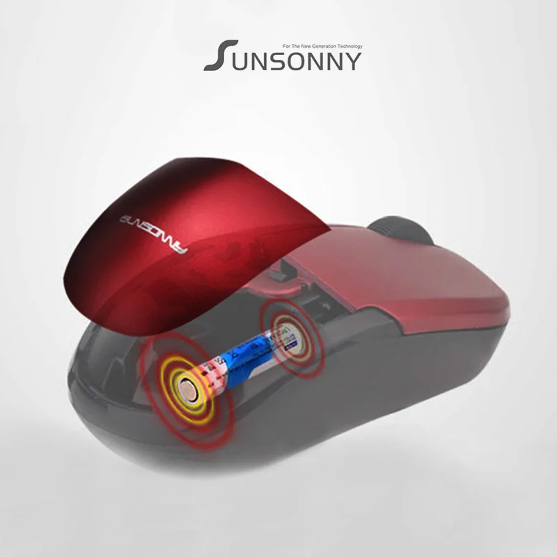 Sunsonny S-R1 IMP беспроводной USB 2,4 ГГц мышь 1600 dpi Настольный игровой компьютер для офиса дома ноутбук интеллектуальная энергосберегающая мышь