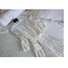 Robes de luxe en soie douce pour femmes, décolleté en V profond, manches trois quarts, motif Floral, vêtements de nuit pour la maison, collection automne et printemps, 032 ► Photo 3/5
