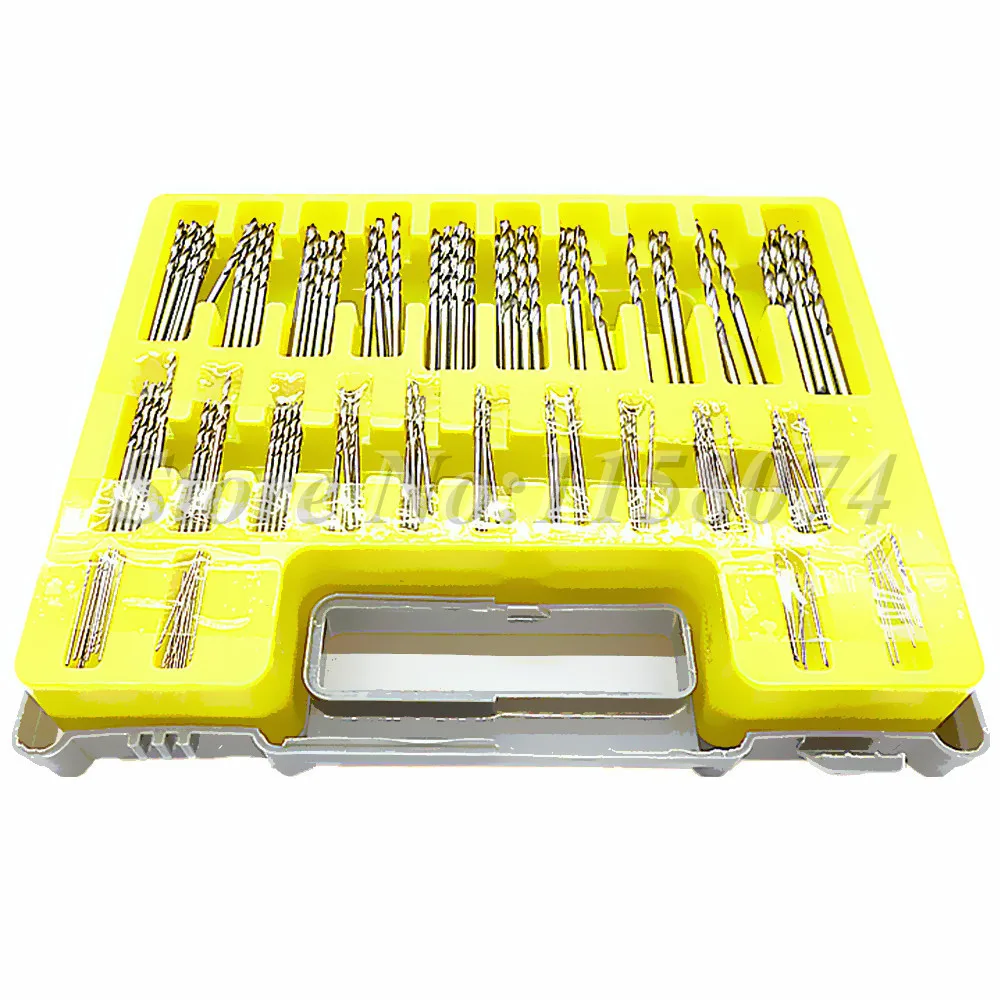 Mini Micro 150 PC Power Drill Bit Set Small Precision HSS Twist Kit + Carry Case