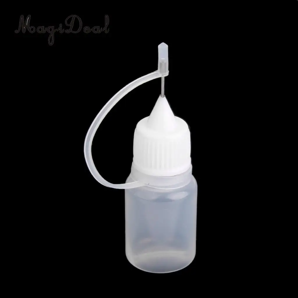 Kesoto 10pcs 5ml Needle Tip Empty Plastic Squeezable Dropper Bottles Liquid Storage Travel Thin Tip Dropper Bottles