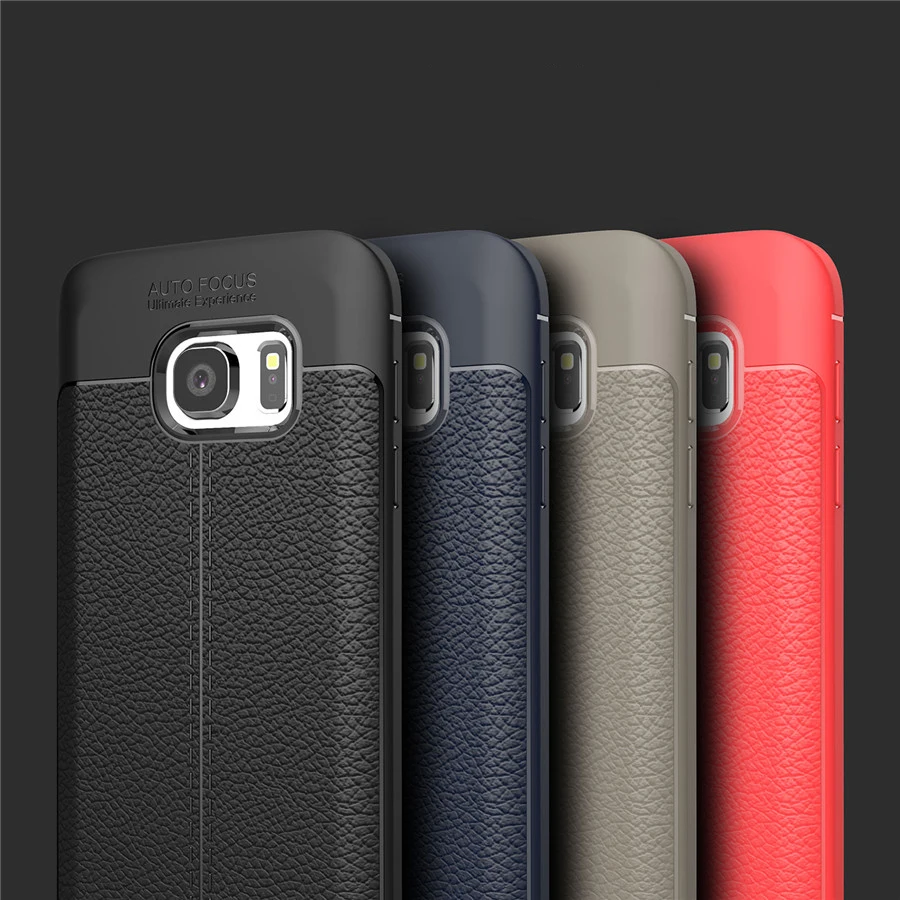 FUYUKEJI For Samsung Galaxy S7 Case Luxury TPU Silicone Imitation Leather Cover S 7 |