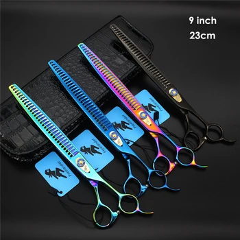 

Professional 9.0 inch Pet Scissors Thinning Shears Japan High Quality Cat Dog Grooming Scissors Long Hair Cutting Tools 23cm