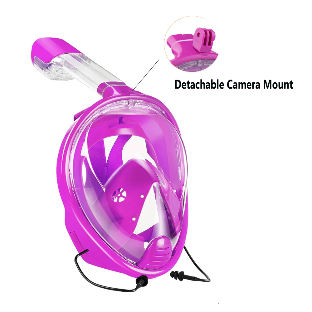 ZSPORT New Full Face Diving Mask Underwater Anti Fog Snorkeling Mask Swimmingwith Anti-skid Ring Earplugs for Scuba Gopro Camera ZSPORT New Full Face Diving Mask Underwater Anti Fog Snorkeling Mask Swimmingwith Anti-skid Ring Earplugs for Scuba Gopro Camera