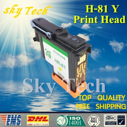 Цельная желтая восстановленная Печатная головка для HP 81 Y принтера Hp DesignJet 5000 5500. |