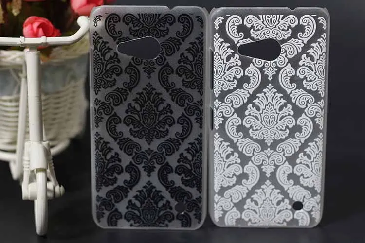 Fashion Patterns painted for Nokia 550 N550 Luxury Vintage Black &amp White Paisley Flower Cover Case For Microsoft Lumia | Мобильные