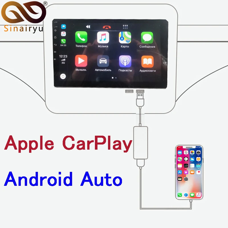 Sinairyu USB Smart Link Apple CarPlay Dongle for Android Navigation