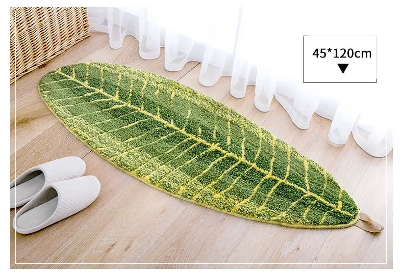 Зеленые листья, Противоскользящий коврик для прихожей, напольный коврик для двери, коврик для ванной, кухонный ковер, коврик для гостиной, ванной комнаты, спальни