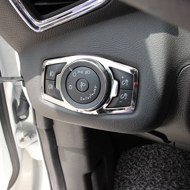 Lamp Headlight Switch Stickers Trim For Ford Focus Edge Mondeo Kuga Lamp Headlight Switch Stickers Trim For Ford Focus Edge Mondeo Kuga Ecosport Explorer Mustang F150 F250