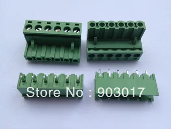 

Type Green 6way/pin 5.08mm Screw Terminal Block Connector 100 Pcs Per Lot HOT Sale