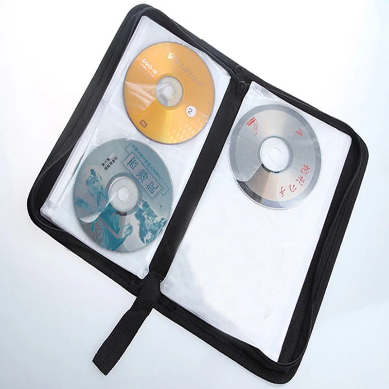 CD Carry Organizer Case 80 Disc CD DVD Disc Storage Holder Box Wallet