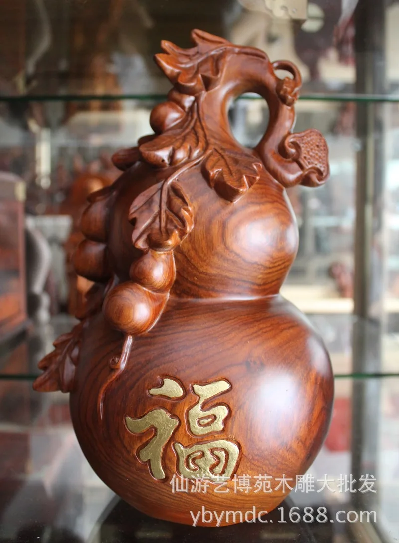 30 / 40CM African pear wood carving gourd ornaments mahogany wholesale gift