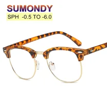 SUMONDY Диоптрий SPH-0,5 до-6,0 Рецептурные очки для близоруких женщин и мужчин с диоптриями с заклепками очки миопия очки корректирующие UF28