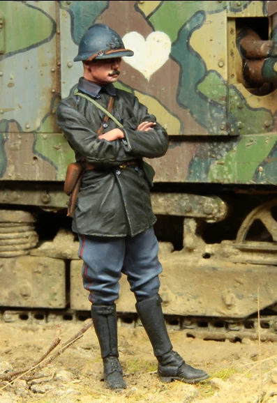 [Tuskmodel] 1 комплект модели из смолы 35 шкал фигурки WW1 французский член команды танка