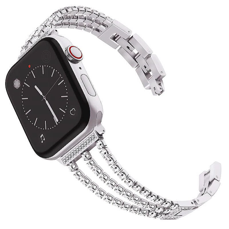 Розовое золото ремешок для наручных часов Apple Watch версии 44/40 мм 42/38 Роскошные