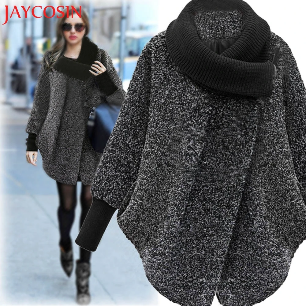 

Stylish Womens Loose Warm Winter Long Sleeve Wool Coat Solid Woolen Outcoats In Winter Daily Overcoats Dropship Nov.18