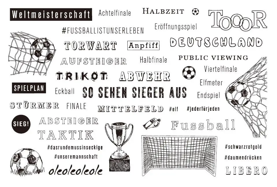 

World Cup Soccer Clear Stamps Scrapbook Paper Craft Clear stamp scrapbooking X0286