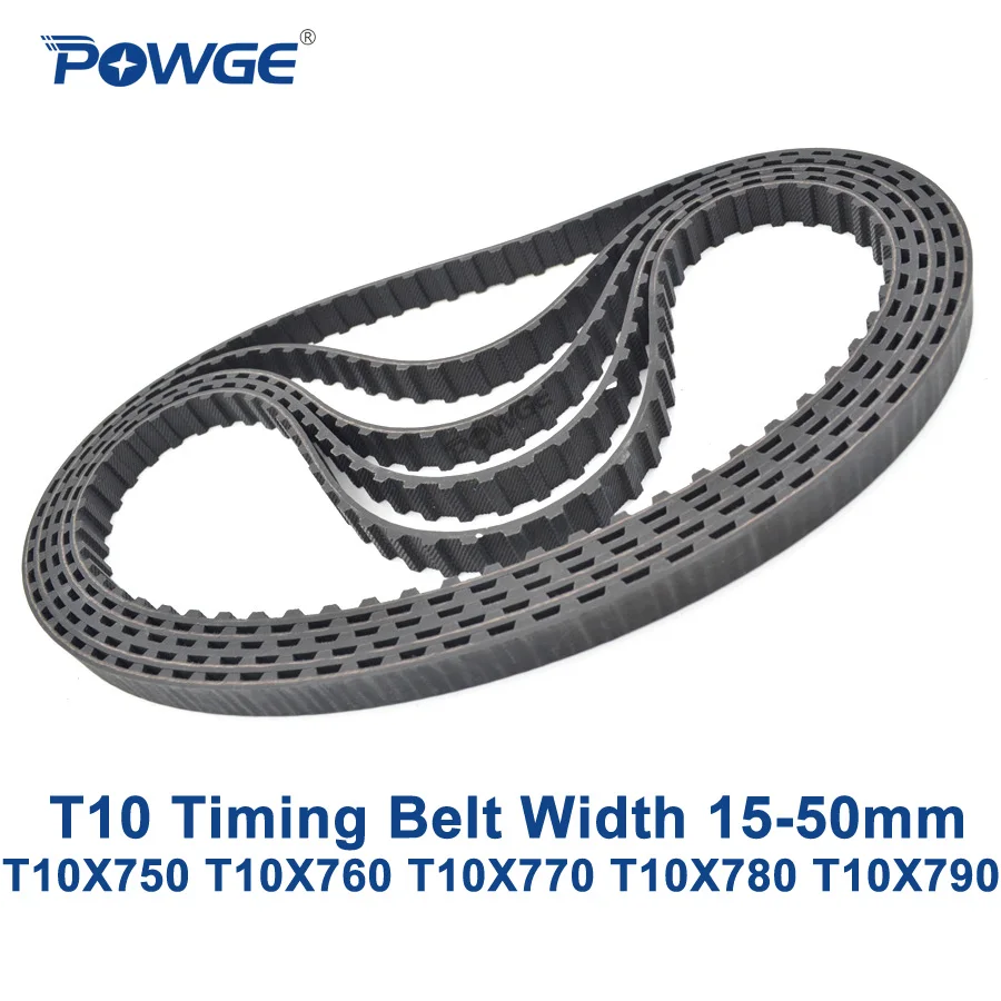Powge T10 Synchronous Timing Belt C=750/760/770/780/790 Width 15/20/25