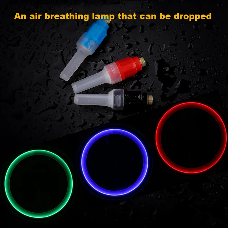 Top Wheel Up Wheel Tire Valve Cap 2Pcs 3 Colors Bike Bicycle Car  Spoke Neon Flash LED Wheel Warning  Lights Lamp Cycling Accessorie 2