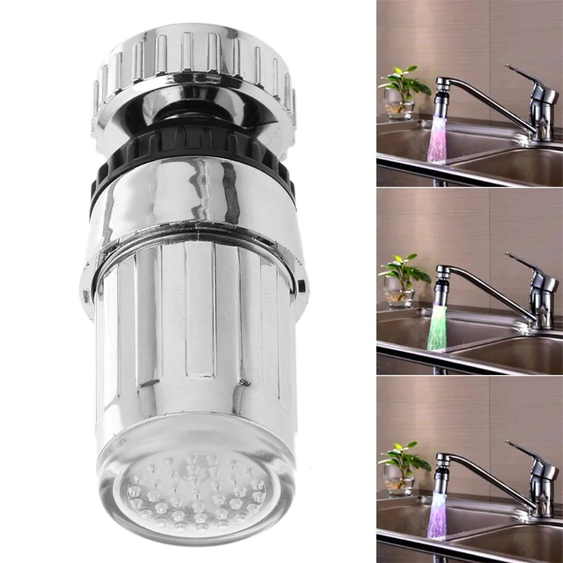 Датчик температуры водопроводный кран светодиодный светильник для ванной комнаты кухонный кран Носик для крана 22 мм Внутренний светильник с резьбой смесители