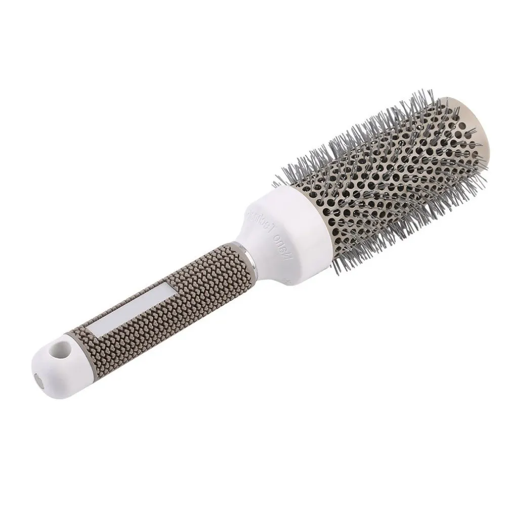 5 размеров щетка для волос термальная керамическая, ионизирующая круглая бочка расческа салонный инструмент для стайлинга для мини-фен для завивки расческа для волос