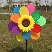5 шт./компл. ветряная мельница в виде подсолнечника красочный ветер Спиннер домашний сад Декор двора детская игрушка