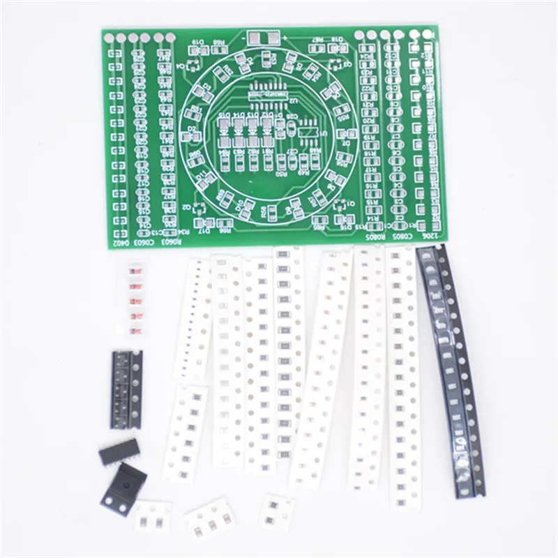 DIY Kit SMD вращающийся мигающий светодиодный модуль для пайки Тренировочный Набор для обучения электронной цепи