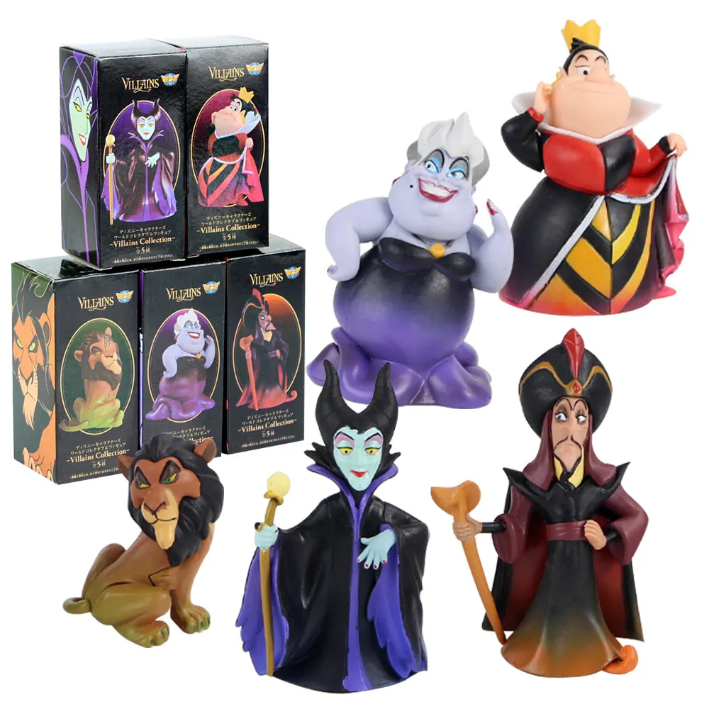 

Q Version Mulan Princess Aladdin Jafar Snow White Witch lion Q Posket PVC Action Figures Collection Toys