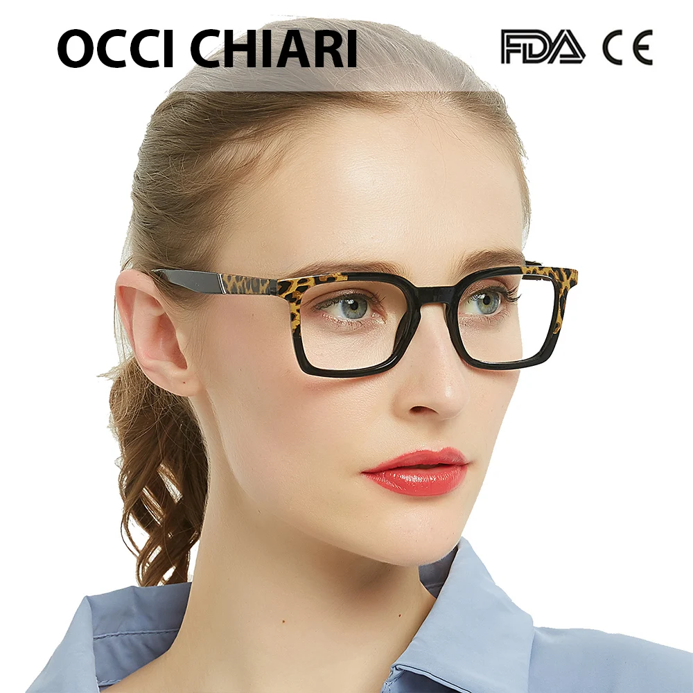 OCCI CHIAR Леопардовый анти синий светильник очки для чтения женские против