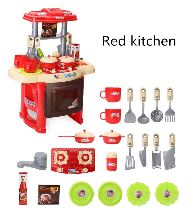 [Забавные] игровой домик игрушки 22 шт./компл. детские мини кухня звучание cookhouse набор игрушек забавная игра Приготовления Пищи Инструменты ролевые игры лучший подарок для детей