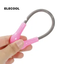 Розовый из нержавеющей стали изгиб весна эпилятор для волос на лице карандаш для лица тела удаление волос аксессуары