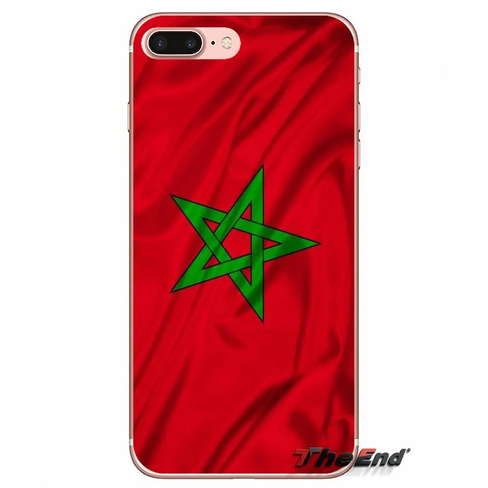 ТПУ Shell Чехлы Для iPhone Х 4 4S 5 5S 5C SE 6 6 S 7 8 Плюс Samsung Galaxy J1 J3 J5 J7 A3 A5 Maroc Марокко Флаг баннер