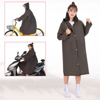 

Bike Long EVA Women Raincoat Thickened Waterproof Rain Coat Women Clear Transparent Tour Waterproof Rainwear Suit
