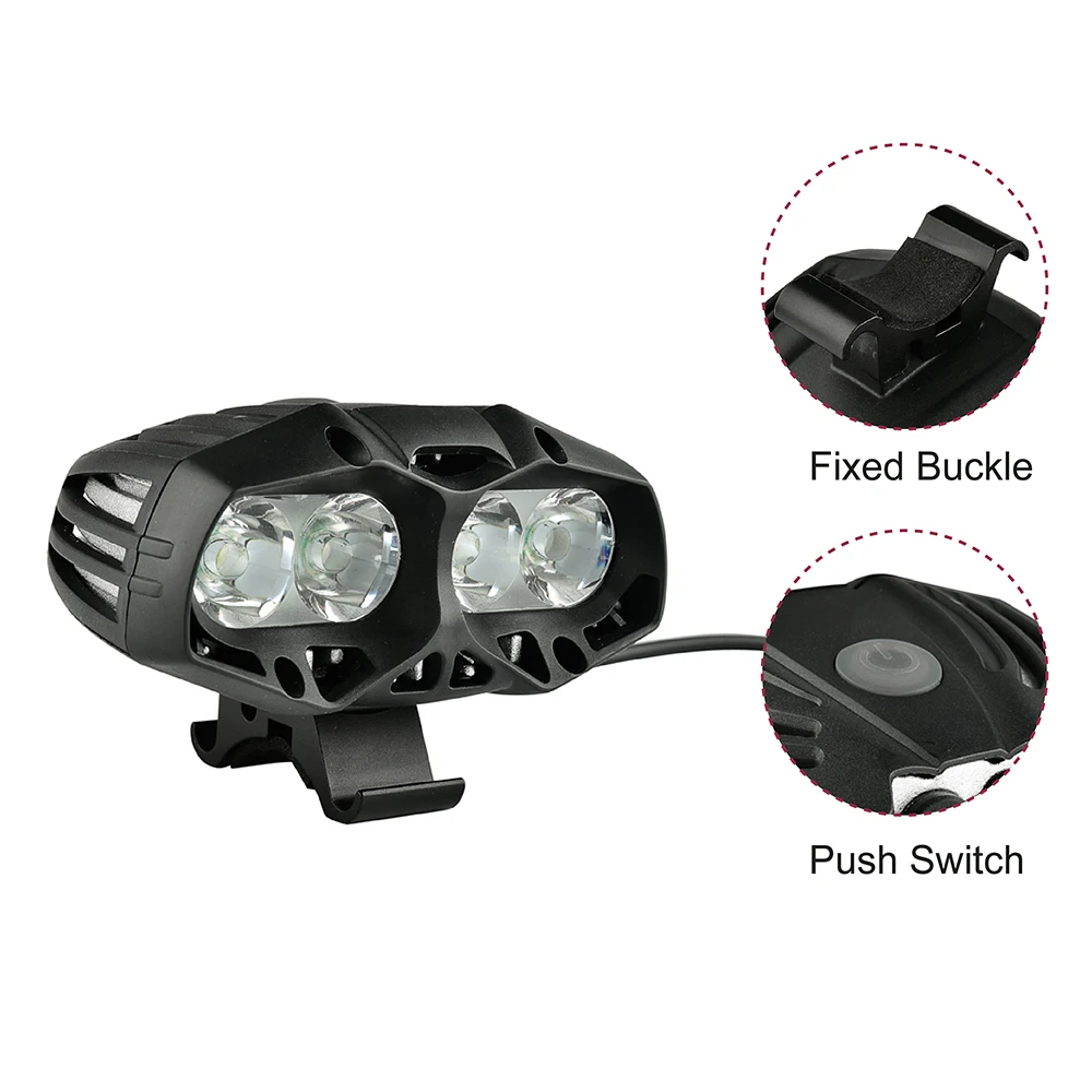 Flash Deal 600 LM 4x XML-T6 LED Bike Bicycle Cycling Front Light Headlamp Headlight 4 Mode 5