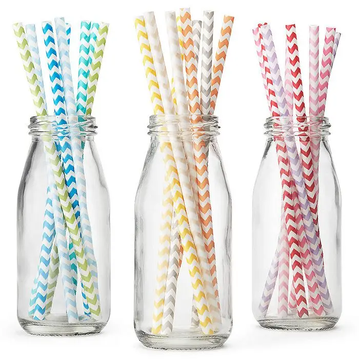 ipalmay 5000pcs Chevron Design Party Paper Straws Xmas Halloween Party