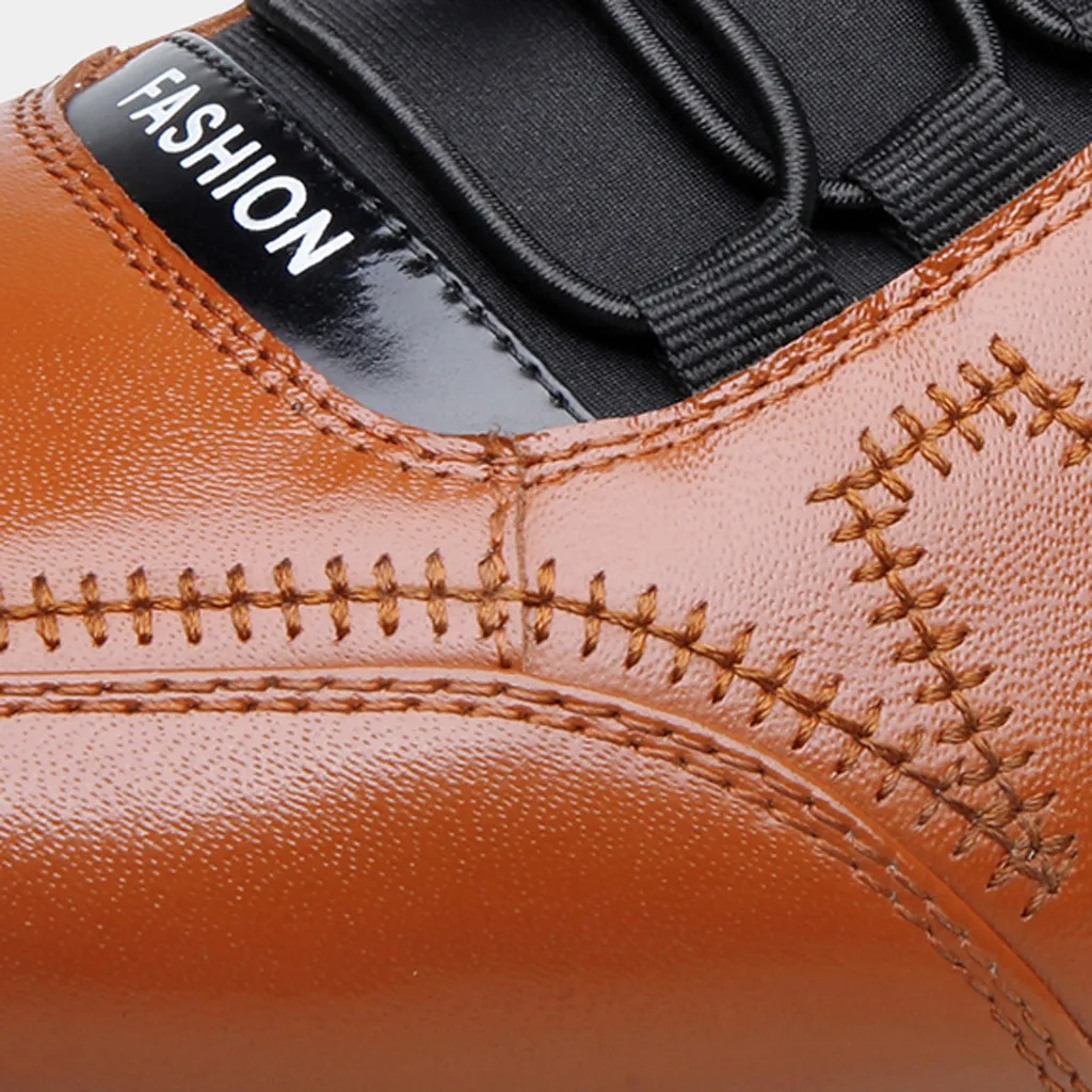 Мужская удобная повседневная обувь в британском стиле; модная кожаная обувь; Летняя обувь; Los zapatos de cuero; #5