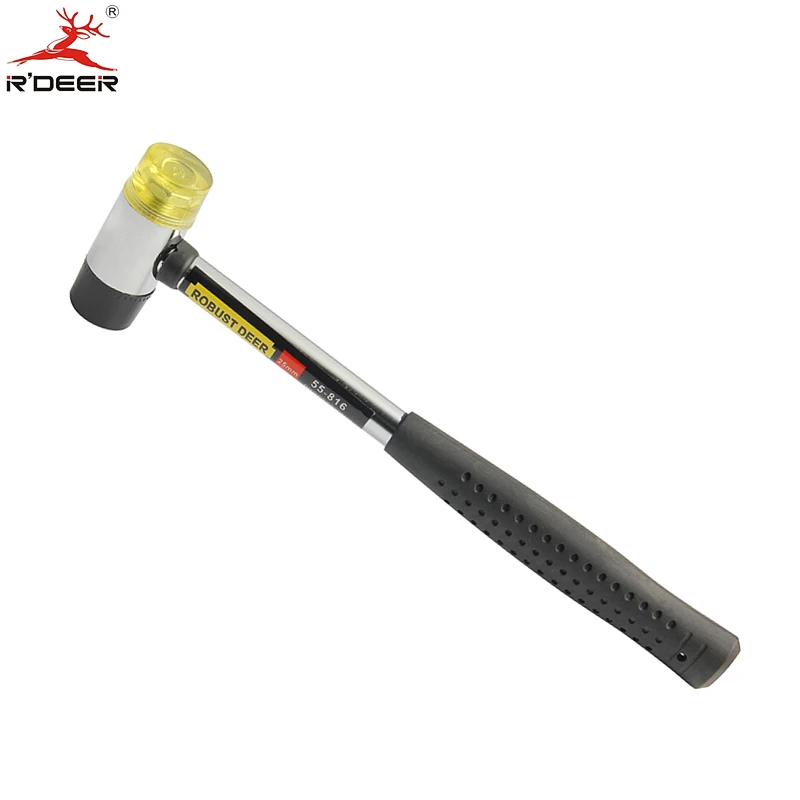 Installation Hammer 25mm Rubber Auction Hammer With Carbon Steel Handle