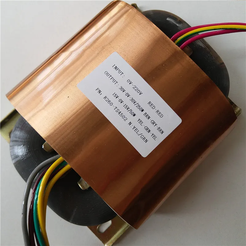 

30V-0-30V 4.16A 15V-0-15V 1.66A R Core Transformer 300VA R260 custom transformer 220V copper shield Power amplifier