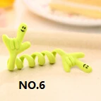 

[4Y4A] 50pcs/lot Various palm bent fingers lovely finishing headphone cable power line table clean cartoon