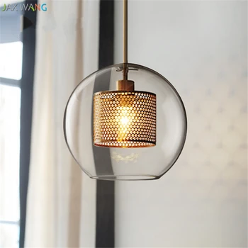 

Post-modern Ball Glass pendant lamp lights chandelier lighting led hanglamp loft decor lamps light fixtures Living room bedroom