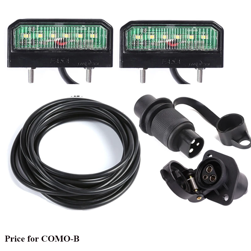 AOHEWEI 12 V 24 led номерной знак 5 pin ядерный кабелепровод 3 way core прицеп разъем адаптера